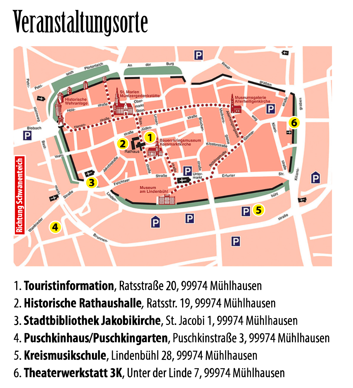 Stadtplan Mühlhausen